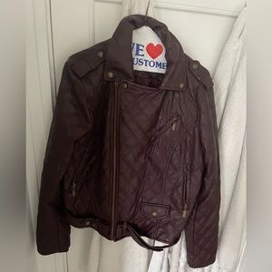 Barr III leather moto jacket